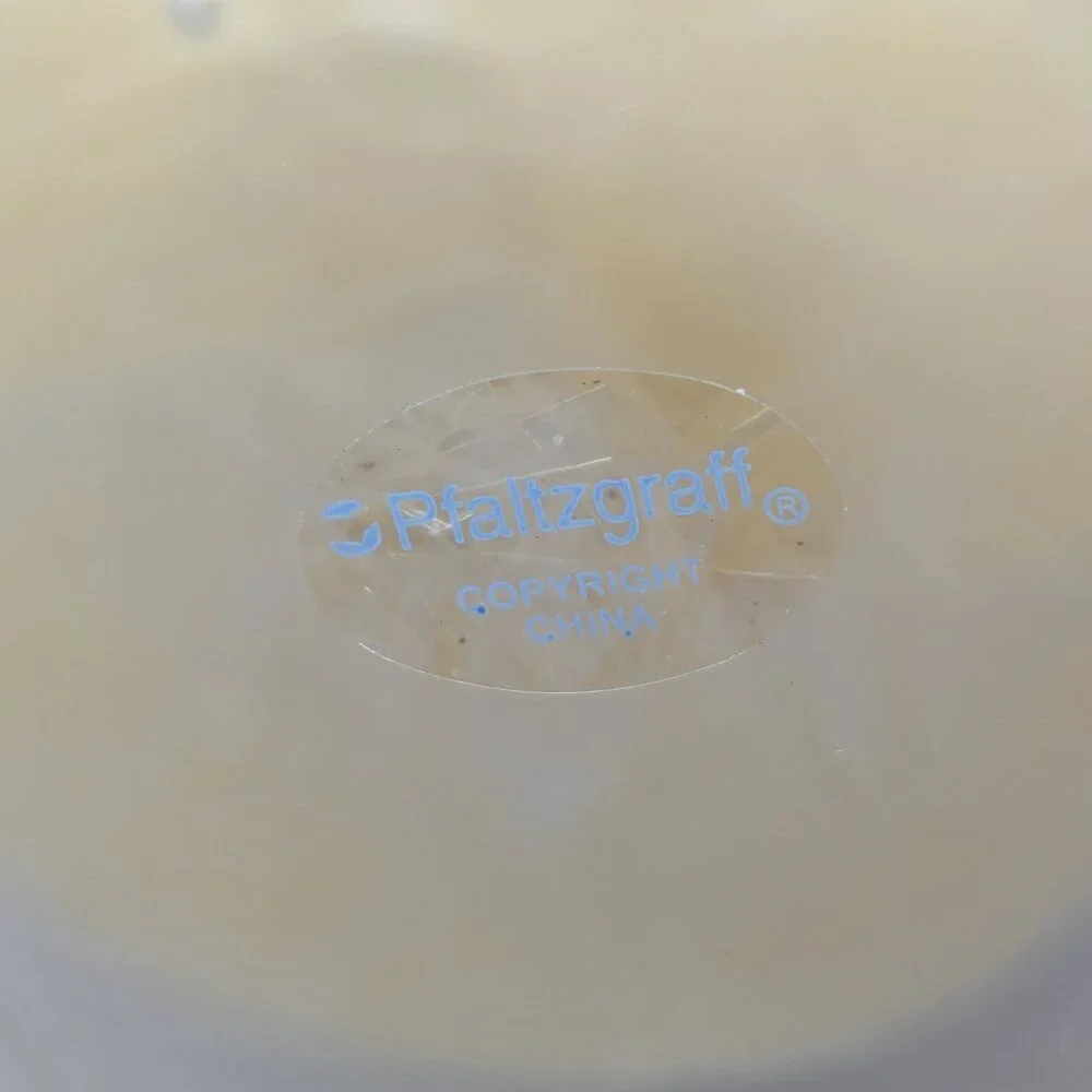 Pfaltzgraff Winter Frost Large Glass Hurricane Candle Holder Christmas Holiday